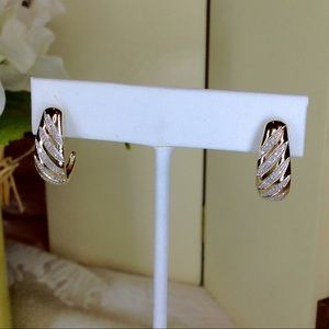 Genuine 14K Yellow Gold Diamond Earrings - .25 cts